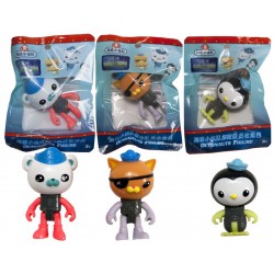 OCTONAUTS Complete SET 3 Mini FIGURES Bernacles Kwazii Peso 6cm ORIGINAL Also for CAKES TOPPERS