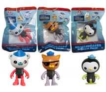 OCTONAUTS Complete SET 3 Mini FIGURES Bernacles Kwazii Peso 6cm ORIGINAL Also for CAKES TOPPERS