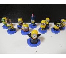 SET 10 Figure Base BLU 5cm Personaggi Cartoni Animati Minions