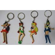 SAILOR MOON Set 4 FIGURES Keychain Soft 8cm Mercury Mars Jupiter Venus Salior