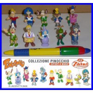 RARO Set Completo 10 Mini Figure PINOCCHIO Originali ZAINI