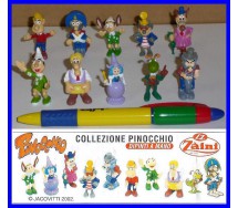 RARO Set Completo 10 Mini Figure PINOCCHIO Originali ZAINI