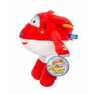 SUPER WINGS Peluche JETT Aereo ROSSO Robot 26cm Originale 