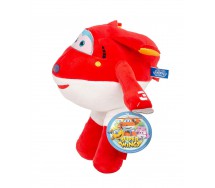 SUPER WINGS Peluche JETT Aereo ROSSO Robot 26cm Originale 