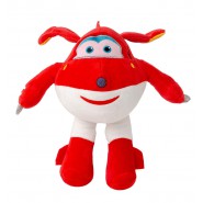 SUPER WINGS Peluche JETT Aereo ROSSO Robot 26cm Originale 