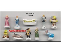 SHREK 2 Raro SET 10 Mini Figure IN PORCELLANA Collezione Feves