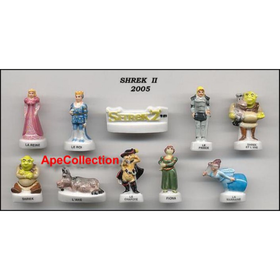 TEDDY BEARS Set of 10 Miniature Figurines FRENCH Porcelain FEVES Mini Figures 