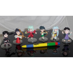 INUYASHA Set 6 Completo Figure 6cm Con Base