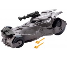 Modello BATMOBILE Auto Batman CON CANNONE da JUSTICE LEAGUE Grande 40cm con doppio LANCIAMISSILI Originale MATTEL FGH57