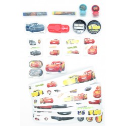 CARS Set Completo 6 Sorprese Matite Adesivi Gomme Scuola Elemantari Gashapon