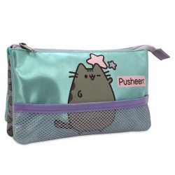 Gatto PUSHEEN Trousse Astuccio SINGOLO Scuola 23x11cm Originale PURRFECT Jugavi