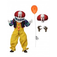 Action Figure PENNYWISE 20cm from movie IT 1990 Retro Stephen King Clown 2 Faces ad a Balloon NECA Original
