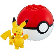 Pokemon PIKACHU Figura e Pokeball 10cm MATTONCINI Mega Bloks Construx ORIGINALE