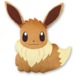 EEVEE Evoli Volpe CUSCINO Grande PELUCHE 35 x 35cm Raro ORIGINALE Pokemon BANPRESTO Giappone