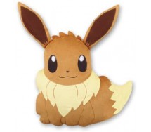 EEVEE Evoli Volpe CUSCINO Grande PELUCHE 35 x 35cm Raro ORIGINALE Pokemon BANPRESTO Giappone