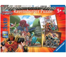 GORMITI Box Set 3 Different PUZZLE 3 x 49 PIECES 21x21cm RAVENSBURGER