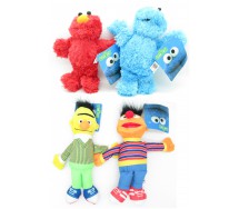 COMPLETE SET 4 Plush Plushies 26cm SESAME STREET Bert Ernie Elmo Cookie Monster Furry ORIGINAL Muppets