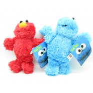 COPPIA 2 Peluche 26cm SESAME STREET Elmo Cookie Mostro Pelosi ORIGINALI Ufficiali Muppets