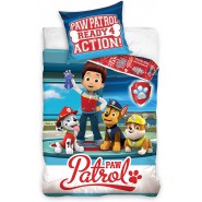 PAW PATROL Bed Set Ready 4 Action 2 Pieces DUVET COVER 140x200cm and pillow case 70x90cm Cotton ORIGINAL Official Nickelodeon