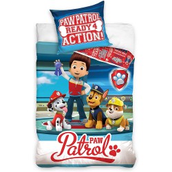 PAW PATROL Bed Set Ready 4 Action 2 Pieces DUVET COVER 140x200cm and pillow case 70x90cm Cotton ORIGINAL Official Nickelodeon