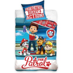 PAW PATROL Set Letto Ready 4 Action 2 Pezzi COPRIPIUMINO 140x200cm e FEDERA 70x90cm Originale COTONE Nickelodeon