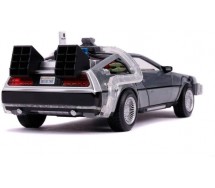 RITORNO AL FUTURO Parte 2 MODELLO Die Cast Con LED Flying Mode Auto DeLOREAN 20cm Scala 1/24 Jada Toys Time Machine