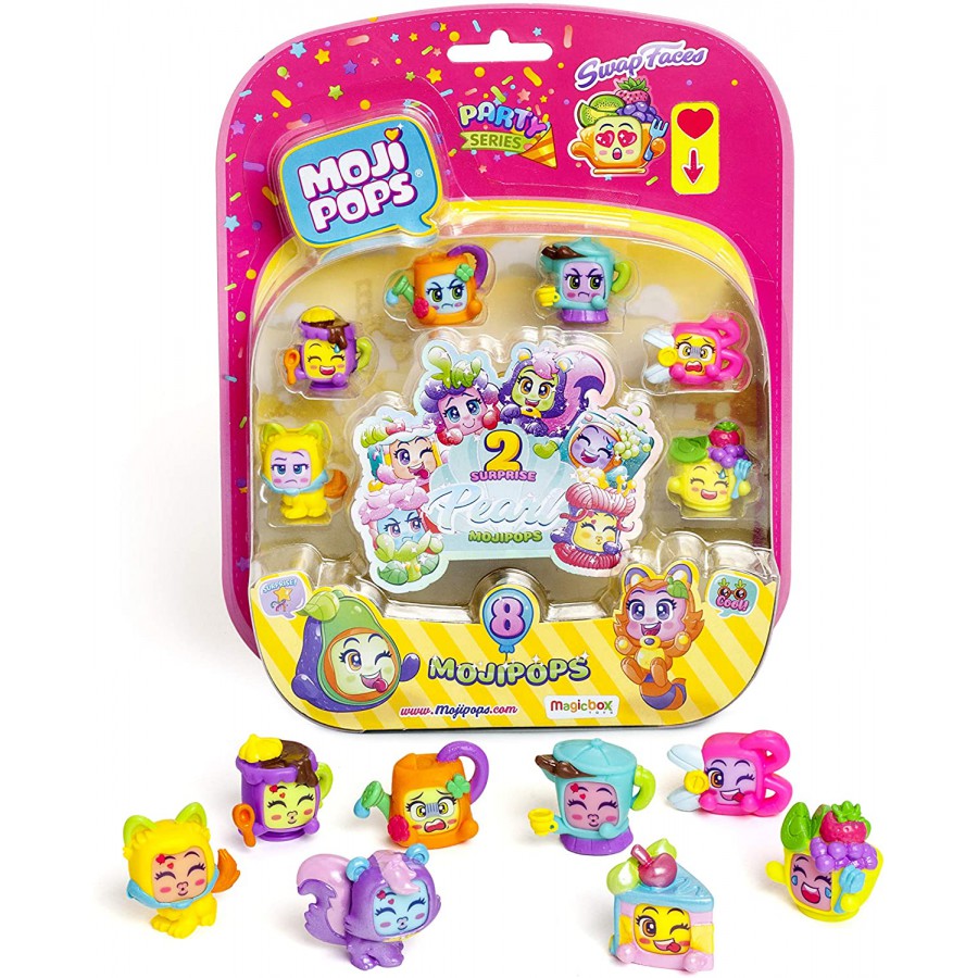 MOJI POPS Blister 8 Figure Special PEARL Party Serie ORIGINALE Magic Box