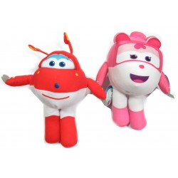 SUPER WINGS Pair 2 Different PLUSHIES 26cm  Jett Jerome Dizzy ORIGINAL