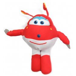 SUPER WINGS Peluche JETT Aereo ROSSO Robot 30cm Originale Play By Play