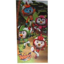 TOP WINGS 4 Characters in The Jungle Beach Towel 70x140cm Bath ORIGINAL Official