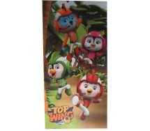TOP WINGS 4 Characters in The Jungle Beach Towel 70x140cm Bath ORIGINAL Official