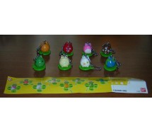 FROG STYLE PART 2 Set 8 Mini Figure 3D Plastica CON LACCETTO Cellulare Zaino Borsa RANE Bandai