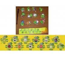 FROG STYLE PART 4 Set 12 Mini Figure 3D Plastica CON LACCETTO Cellulare Zaino Borsa RANE Bandai