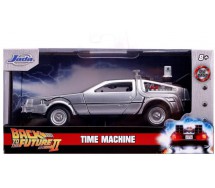 Ritorno Al Futuro Parte 2 Modello Auto DeLorean DMC Macchina del Tempo 1/32 13cm Metallo DieCast Jada Back To The Future BTTF