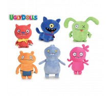 SET COMPLETO 6 Peluche Pupazzi 30cm BABO WAGE LUCKY BAT OX MOXY UGLY DOG da UGLY DOLLS Originale