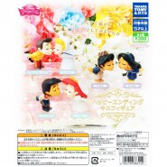 Complete Set 3 COUPLE Pair Collection Wedding Bride Groom Ariel Cinderella Jasmine 5cm Gashapon TOMY