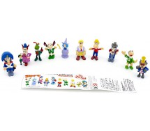 RARO Set Completo 10 Mini Figure PINOCCHIO Originali ZAINI