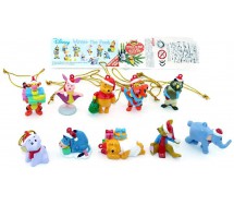 Rare COMPLETE SET 10 Mini Figures WINNIE THE POOH Dangler Christmas Original DISNEY ZAINI