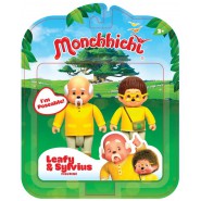 MONCHHICHI Box Blister 2 FIGURES 8cm LEAFY andE SYLVIUS Original