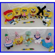 SET Lotto 10 Peluche SPONGEBOB Square Pants 15cm Originali Ufficiali NUOVI NEW