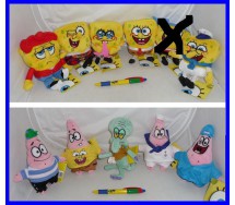 Lotto 10 Peluche SPONGEBOB PRIMA SERIE Square Pants 15cm Originali Ufficiali NUOVI NEW