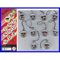 PUCCA Complete SET 10 SPORT DANGLERS Mini Figures Medallions ORIGINAL Tomy Gashapon