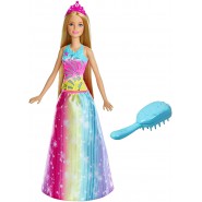 BARBIE Doll Dress With Lights and Brush Princess DREAMTOPIA 30cm Original Mattel FRB12