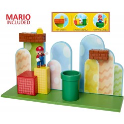 Playset Deluxe ACORN PLAINS Con Figura SUPER MARIO Originale Jakks Pacific