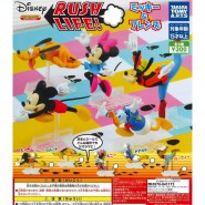 DISNEY Complete Set 5 Different FIGURES from Mickey Mouse Minnie Donald Duck Goofy Pluto TAKARA TOMY Rush Life Gashapon