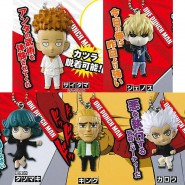 ONE PUNCH MAN Complete Set 5 Different Keychain FIGURES TAKARA TOMY Gashapon