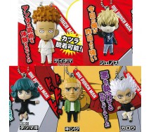 ONE PUNCH MAN Complete Set 5 Different Keychain FIGURES TAKARA TOMY Gashapon