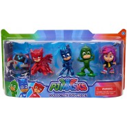 BOX SET 5 FIGURES 6cm Characters PJ MASKS Catboy + Owlette + Gekko + PJ Robot + RIP