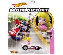 Die Cast Modellino KART di PEACH Principessa P-WING Kart da SUPER MARIO KART Scala 1:64 Hot Wheels GBG25