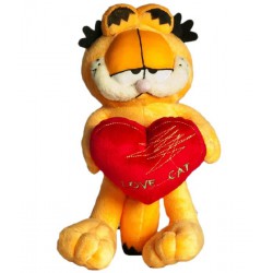 Peluche di GARFIELD Gatto CON CUORE I LOVE CAT 24cm Originale UFFICIALE 